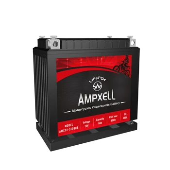 Оптовая продажа с фабрики Литиевая батарея AMPXELL 12V 8Ah 102Wh LFP с высокой скоростью разряда Аккумуляторной батареи для электрического мотоцикла