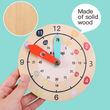 Календарь Монтессори educatifs Деревянный детский Маленький будильник для изучения времени Игрушки для дошкольного образования для детей дошкольного возраста