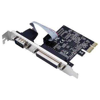 Последовательный порт PCI Express RS232 COM & DB25 Принтер Параллельный Порт LPT Адаптер карты расширения Конвертер