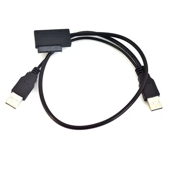 USB 2.0 - 6 + 7 13Pin Slimline Тонкий Кабель SATA с Внешним источником питания USB2.0 для ноутбука CD-ROM DVD-ROM для жесткого диска Caddy