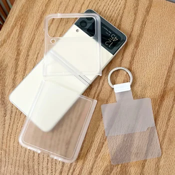 Складные чехлы для смартфонов Samsung Galaxy Zflip3 ZFlip4, защитный чехол с кольцом, сгибаемый для мобильного устройства