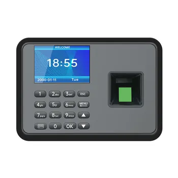 Офисная интеллектуальная машина для ввода пароля, регистратор биометрических отпечатков пальцев, регистратор сотрудников, часы посещаемости постоянного тока 5 В