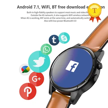 мода сердечного ритма 4G wifi смарт-часы Android 7,1 3 ГБ / 32 ГБ наручные часы Телефон часы Поддержка Sim facebook загрузка приложения PK kw99 z01