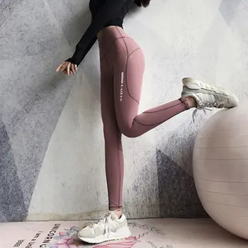 Женские спортивные брюки, сексуальные женские брюки для йоги с высокой талией, для фитнеса, для бега, Гладкие бесшовные леггинсы, Дышащие, удобные