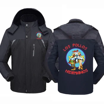 Во все тяжкие LOS POLLOS Chicken Brothers 2023 Зимняя куртка Мужская с принтом, ветрозащитная, водонепроницаемая, утепленная одежда для альпинизма
