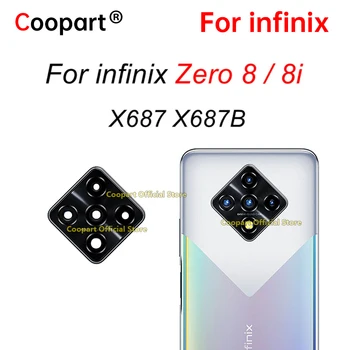 Для infinix Zero 8 8i X687 X687B Замена стекла объектива задней камеры + Запасные части с клейкой наклейкой