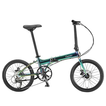 Складной велосипед 20 дюймов 9 Скоростной Легкий и удобный тормоз с регулируемой скоростью для взрослых и детей Складной велосипед