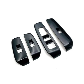 Ярко-черная рамка кнопки подъема дверного подлокотника окна Gl двери автомобиля, накладка крышки дверной чаши для Nissan AURA 2022 + RHD