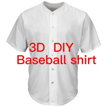 Мужская и женская бейсбольная рубашка с 3D-принтом Создайте анимацию собственного дизайна заказчика / фотографии / звезды / логотипы своими руками