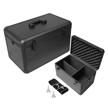 Ящик для инструментов из алюминиевого сплава с замком для ключей Ящик для хранения инструментального оборудования Футляр для инструментов со съемной перегородкой Органайзер для инструментов